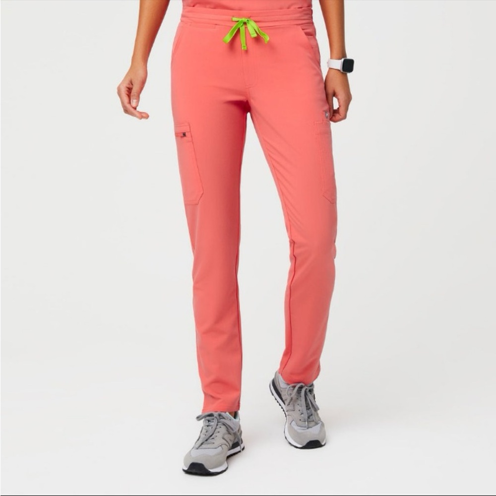FIGS Yola Skinny Scrub Pants XXS P Coral